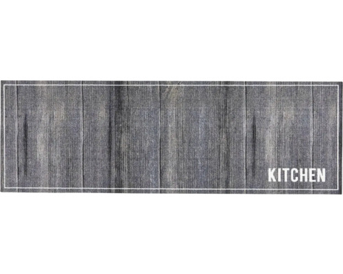 Paillasson anti-salissures Cook&Wash kitchen wood anthra 50x150 cm