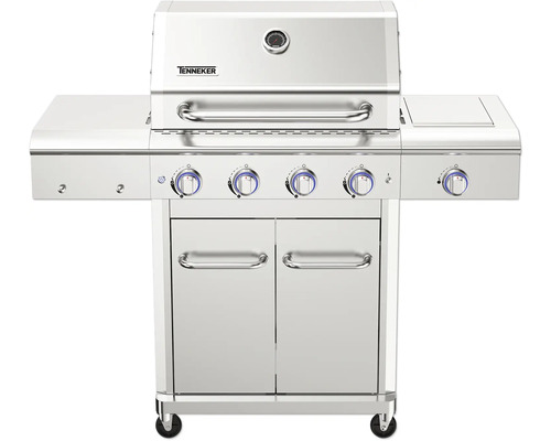 Chariot de barbecue Tenneker avec meuble bas et cinq brûleurs