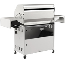 Grill mit Ablageflächen und Rollen