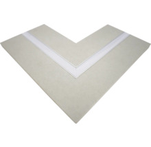 PROTEKTOR LUMINO Gipskarton Eckverbindung 12,5 mm mit Alu-LED-Profil 15 mm inkl. Kunststoffabdeckung opal 2000 mm x 145 mm