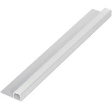 Profilé de finition PROTEKTOR LUMINO LED couleur alu y compris couvercle en plastique opale pour bandes LED 2000 mm x 14 mm
