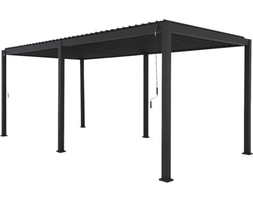 Freistehende Pergola aus Metall mit Lamellendach