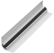 PROTEKTOR LUMINO LED Inneneckprofil Alufarben inkl. Kunststoffabdeckung opal für LED Strips 2000 mm x 14 mm