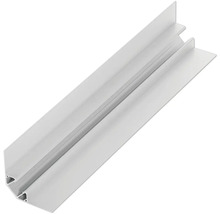 PROTEKTOR LUMINO LED Inneneckprofil Alufarben inkl. Kunststoffabdeckung opal für LED Strips 2000 mm x 14 mm