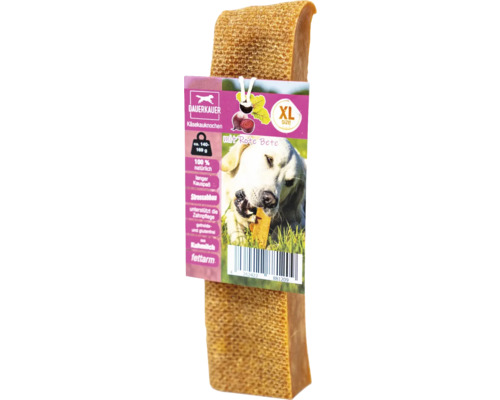 Bâtonnets à mâcher au fromage DauerKauKnochen à la betterave rouge, taille XL, environ 140 à 169 grammes