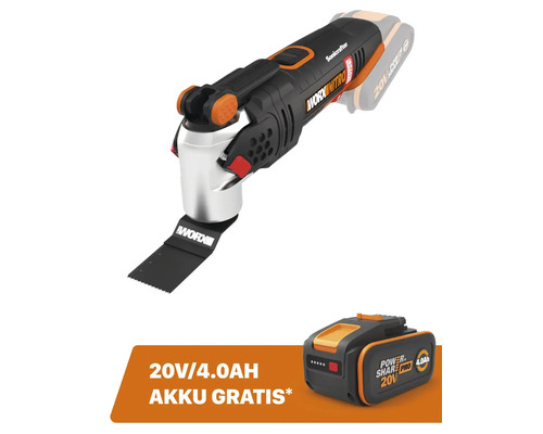 Outil multifonction sans fil WORX Nitro 20V Sonicrafter WX693.9, moteur brushless, sans batterie ni chargeur