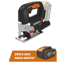 Scie sauteuse sans fil Worx avec batterie 20 volts gratuite