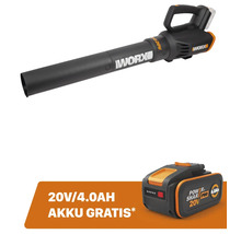 Souffleur de feuilles à batterie Worx avec batterie