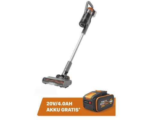 Aspirateur sans fil WORX 20V WX038.9 + GRATUIT : Batterie 20V WA3644 (4,0Ah)