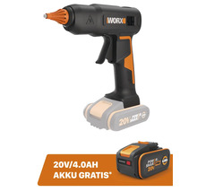 Worx Akku-Heissklebepistole mit zusätzlichem Akku