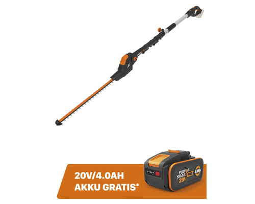 Taille-haies sur perche sans fil WORX WG252E.9 sans batterie ni chargeur