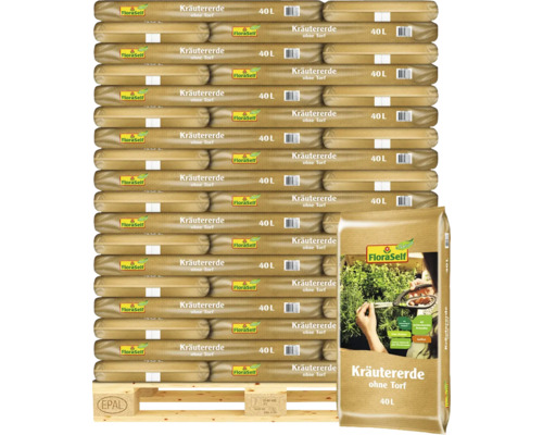 Terreau d'ensemencement et pour fines herbes FloraSelf Nature sans tourbe 54x40 l (= 2,16 m³) palette