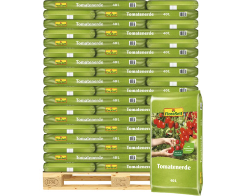 Tomatenerde FloraSelf 54x40 L (= 2,16 m³) Palette Palette mit FloraSelf Tomatenerde, 40 Liter