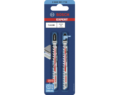 Lames de scie sauteuse Bosch Expert T 141 HM, lot de deux