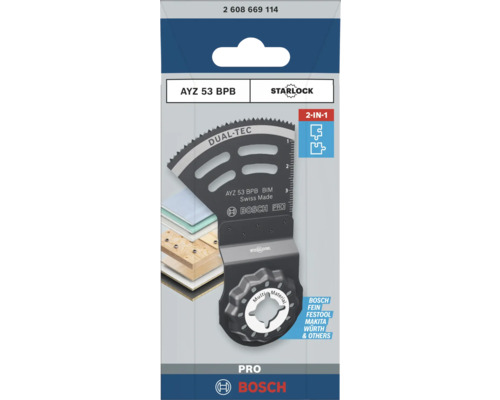 Lame de scie pour outil multifonction Bosch AYZ 53 BPB Starlock