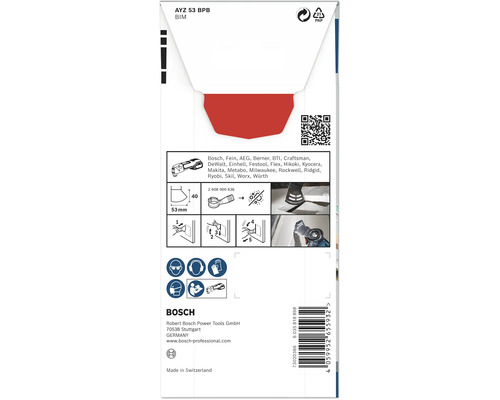 Emballage d''une lame de scie Bosch AYZ 53 BPB BIM