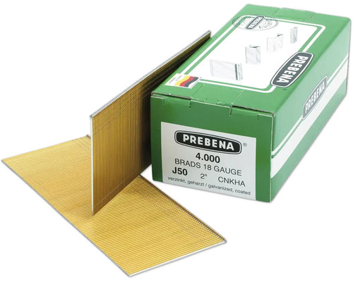 Clous à tête perdue Prebena calibre 18 avec emballage