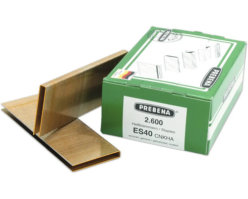 Agrafes Prebena ES40 CNKHA, galvanisées et traitées thermiquement, avec un paquet