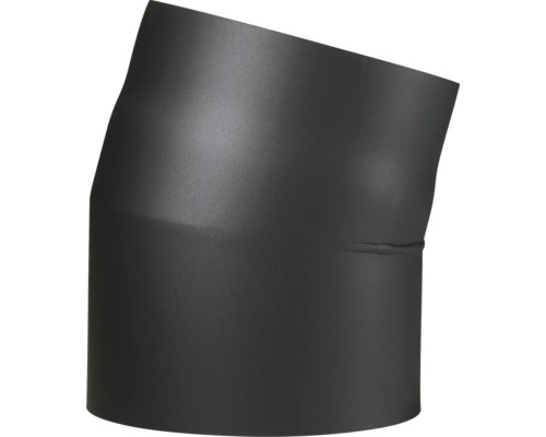 Primus Doppelwandiger Bogen 15° ohne Tür Ø 150 mm Stahlblech isoliert schwarz Schornsteinrohrbogen aus Stahl