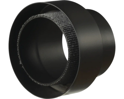 Adaptateur de connexion Primus Ø 150 mm pour tuyau à double paroi tôle d'acier noir Rosace de tuyau de poêle en métal