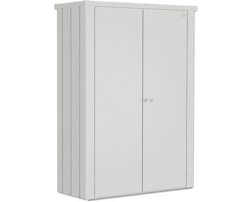 Terrassenschrank biohort Romeo M High 132 x 57 x 181 cm silber-metallic
