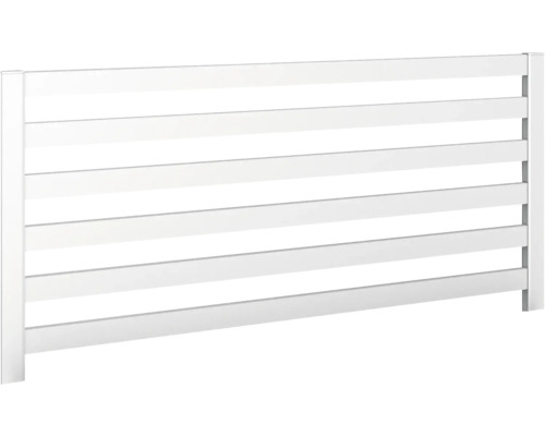Treillis pour plantes Biohort pour carré potager 4 m 398,3 x 91,1 cm argent-métallique Clôture de jardin en bois avec lattes horizontales