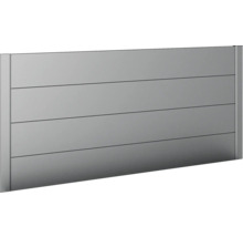 Sichtschutzzaun aus Aluminium mit horizontalen Lamellen