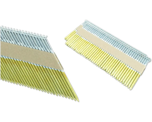 Zwei Streifen Magazinnägel verbunden mit Klebeband