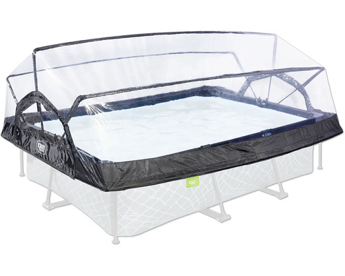 Couverture de piscine EXIT carré 220x150 cm transparent Couverture de piscine avec toit transparent