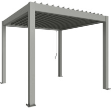 Pergola aus Aluminium mit Lamellendach und Kurbelmechanismus