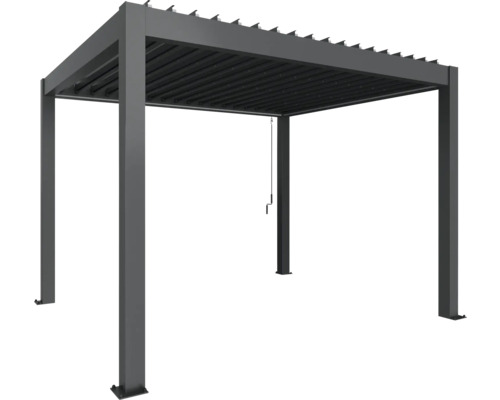 Pergola à lamelles autoportante en métal