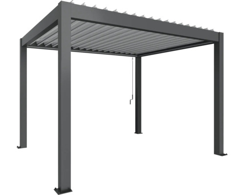 Pergola autoportante en aluminium avec toit à lamelles