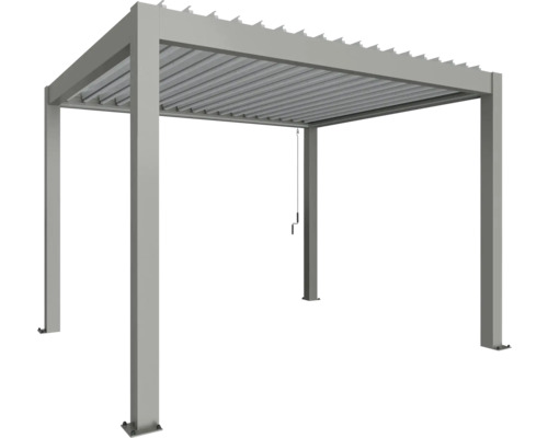 Pergola autoportante avec toit à lamelles pour le jardin