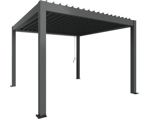 Pergola de terrasse autoportante avec toit à lamelles