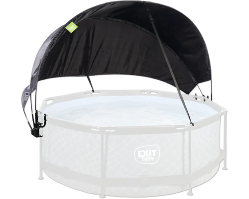 Voile d'ombrage pour piscine EXIT rond Ø 244 cm noir