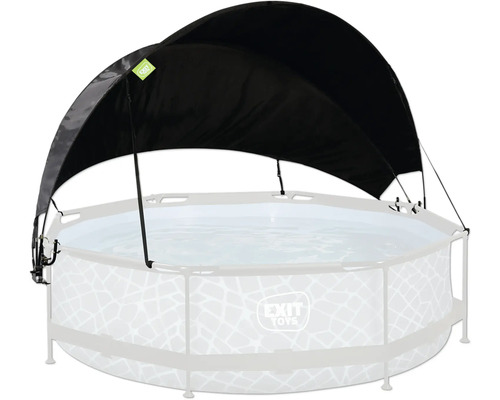 Voile d'ombrage pour piscine EXIT rond Ø 300 cm noir