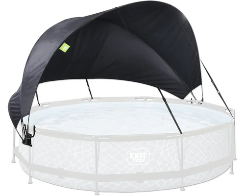 Voile d'ombrage pour piscine EXIT rond Ø 360 cm noir