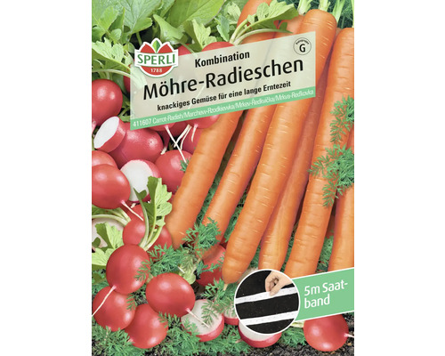 Möhre-Radies-Kombination Sperli Gemüsesamen Saatband