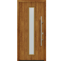 Haustür EcoStar ISOPRO IP 020 S 1100 x 2100 mm Rechts golden oak inkl. Beschlag-Set,Edelstahl Stangengriff,Sicherheitsprofilzylinder mit 5 Schlüsseln