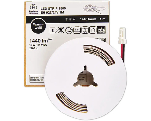 Bande LED Radium 1500 EH 927/24V 1M sur bobine, blanc chaud, 1440 lumens par mètre