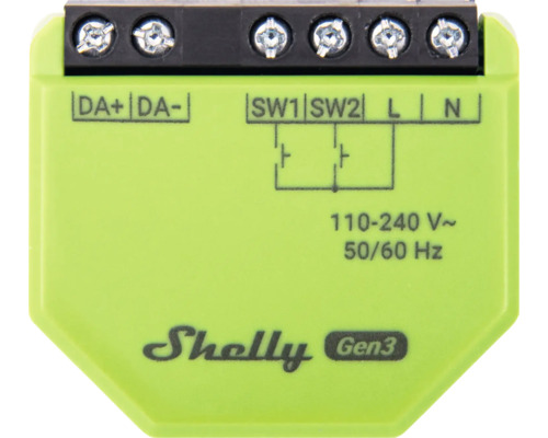 Interrupteur variateur Shelly LED jaune