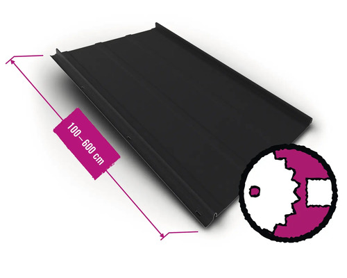 Tôle trapézoïdale d''une longueur de 100 à 600 cm