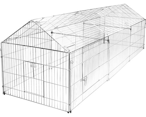 Kit d'extension pour enceinte extérieure 110 x 103 x 103 cm Enclos extérieur en fil métallique avec toit