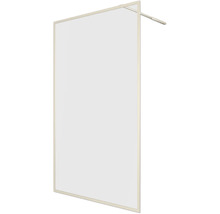 Paroi de douche à l'italienne avec Aurlane Golden Edge 100 x 200 cm profilé doré verre transparent réversible