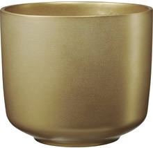 Goldfarbener Pflanztopf aus Keramik