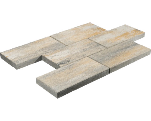 Rechteckige Pflastersteine aus Beton