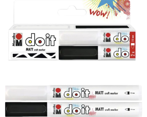 Marabu Do It Matt Set de marqueurs de bricolage, deux pièces