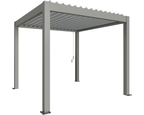 Pergola autoportante avec toit à lamelles pour le jardin