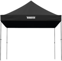 Tente pliante noire avec logo Tenneker