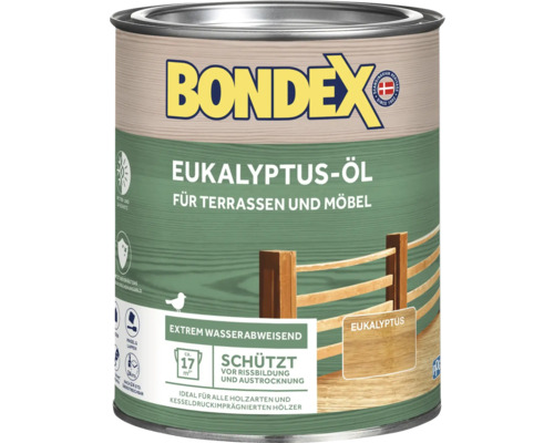 Bondex Eukalyptus-Öl für Terrassen und Möbel, schützt vor Rissbildung und Austrocknung
